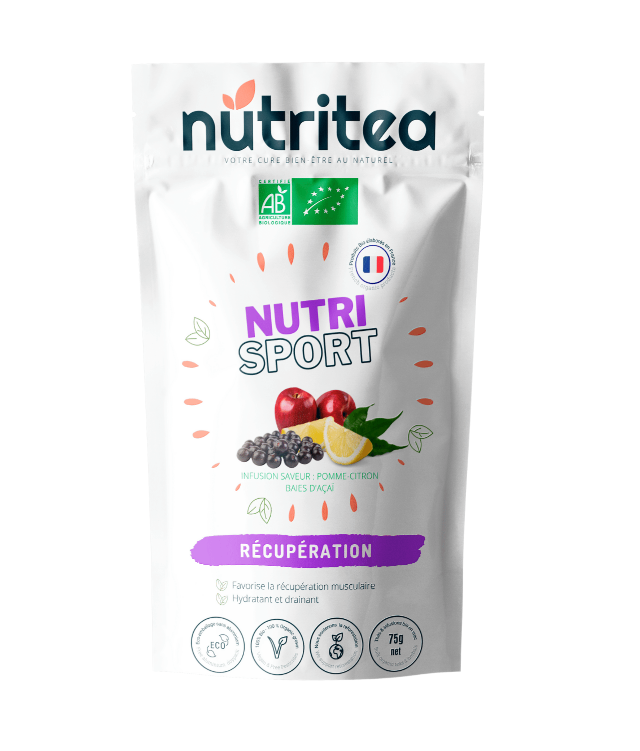 NutriSport – Tisane biologique à base de plantes pour la récupération musculaire